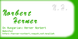 norbert herner business card